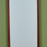 Elongated Teak Wall Mirror