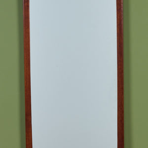 Elongated Teak Wall Mirror