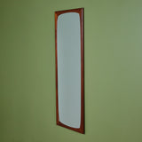 Elongated Teak Wall Mirror