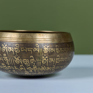 Bronze Tibetan Singing Bowl with Percussion Wand