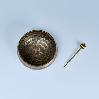 Bronze Tibetan Singing Bowl with Percussion Wand