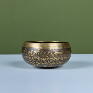 Bronze Tibetan Singing Bowl with Percussion Wand