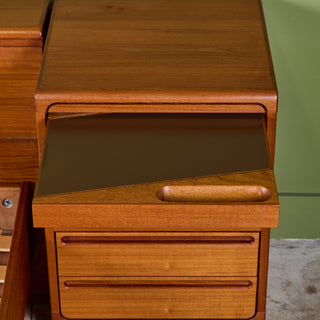 Teak Queen Platform Bed with Nightstands by Tørring Møbelfabrik