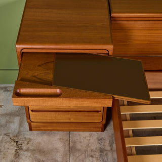 Teak Queen Platform Bed with Nightstands by Tørring Møbelfabrik