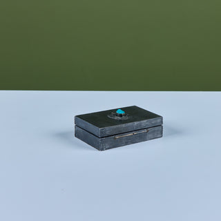 Van Haelen Trinket Box with Turquoise Stone