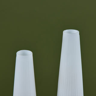 Petite Milk Glass Table Lamp with Pedestal Base