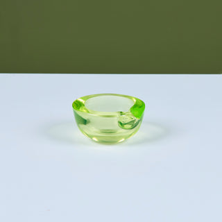 Murano Uranium Glass Pinched Bowl