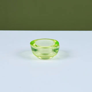 Murano Uranium Glass Pinched Bowl