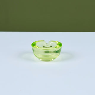 Murano Uranium Glass Pinched Bowl