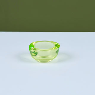 Murano Uranium Glass Pinched Bowl