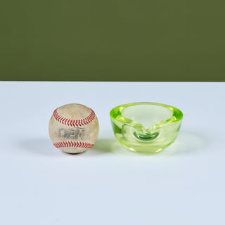 Murano Uranium Glass Pinched Bowl