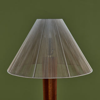 ON HOLD ** Vladimir Kagan Carved Walnut Floor Lamp