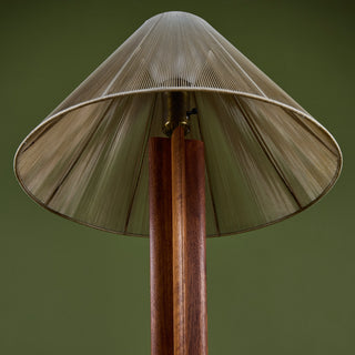 ON HOLD ** Vladimir Kagan Carved Walnut Floor Lamp