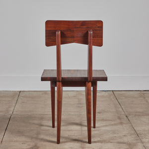 Set of Six Walnut Studio Craft Dining Chairs