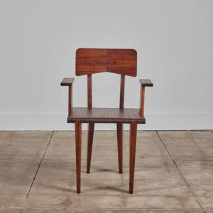 Set of Six Walnut Studio Craft Dining Chairs