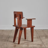 Set of Six Walnut Studio Craft Dining Chairs