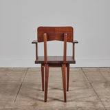 Set of Six Walnut Studio Craft Dining Chairs