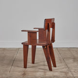 Set of Six Walnut Studio Craft Dining Chairs