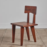 Set of Six Walnut Studio Craft Dining Chairs