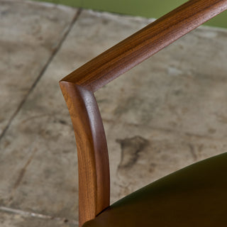 Brown Saltman Walnut Accent Chair