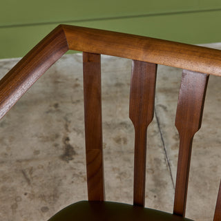 Brown Saltman Walnut Accent Chair