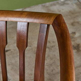 Brown Saltman Walnut Accent Chair