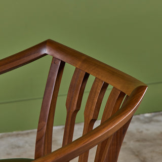 Brown Saltman Walnut Accent Chair