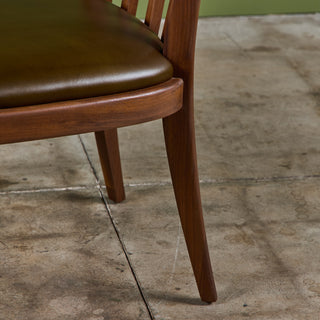 Brown Saltman Walnut Accent Chair