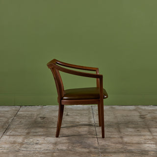 Brown Saltman Walnut Accent Chair