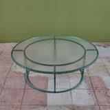 Walter Lamb for Brown Jordan Round Bronze Patio Coffee Table