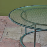 Walter Lamb for Brown Jordan Round Bronze Patio Coffee Table