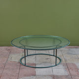 Walter Lamb for Brown Jordan Round Bronze Patio Coffee Table