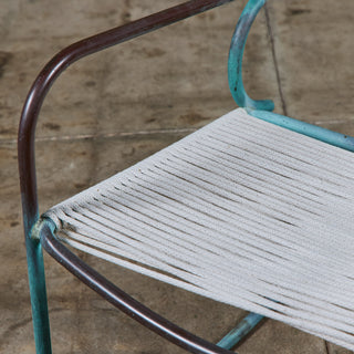 Walter Lamb for Brown Jordan Bronze Patio Dining Set with Four Rocking Chairs