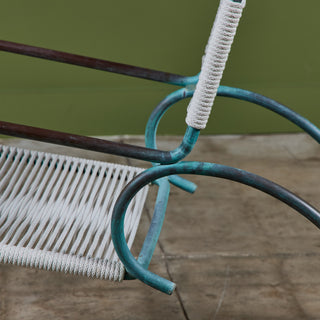 Walter Lamb for Brown Jordan Bronze Patio Dining Set with Four Rocking Chairs