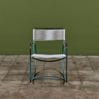 Walter Lamb for Brown Jordan Bronze Patio Dining Set with Four Rocking Chairs