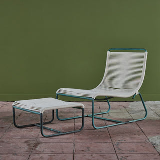 Bronze Patio Sleigh Chair & Ottoman by Walter Lamb for Brown Jordan