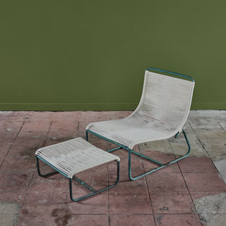 Bronze Patio Sleigh Chair & Ottoman by Walter Lamb for Brown Jordan