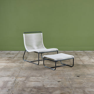 Bronze Patio Sleigh Chair & Ottoman by Walter Lamb for Brown Jordan