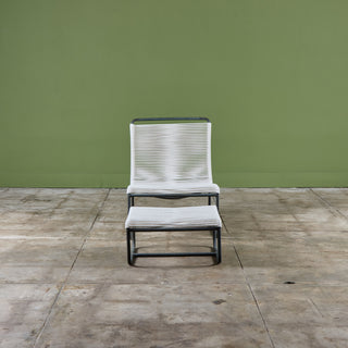 Bronze Patio Sleigh Chair & Ottoman by Walter Lamb for Brown Jordan
