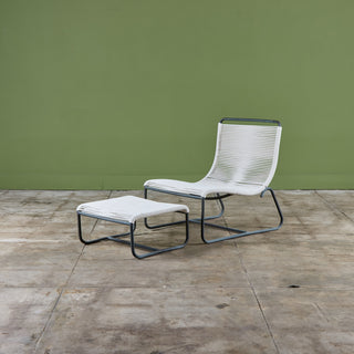 Bronze Patio Sleigh Chair & Ottoman by Walter Lamb for Brown Jordan
