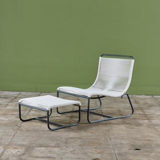 Bronze Patio Sleigh Chair & Ottoman by Walter Lamb for Brown Jordan