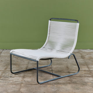 Bronze Patio Sleigh Chair & Ottoman by Walter Lamb for Brown Jordan