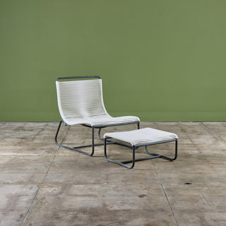 Bronze Patio Sleigh Chair & Ottoman by Walter Lamb for Brown Jordan