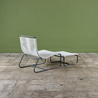 Bronze Patio Sleigh Chair & Ottoman by Walter Lamb for Brown Jordan
