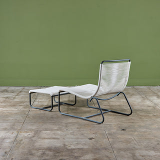Bronze Patio Sleigh Chair & Ottoman by Walter Lamb for Brown Jordan