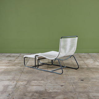 Bronze Patio Sleigh Chair & Ottoman by Walter Lamb for Brown Jordan