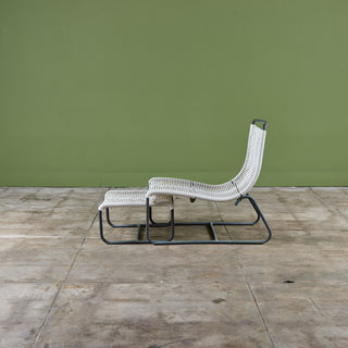 Bronze Patio Sleigh Chair & Ottoman by Walter Lamb for Brown Jordan
