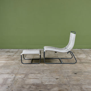 Bronze Patio Sleigh Chair & Ottoman by Walter Lamb for Brown Jordan