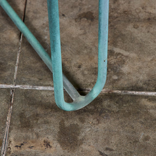 Walter Lamb Verdigris Square Bronze Patio Dining Table for Brown Jordan