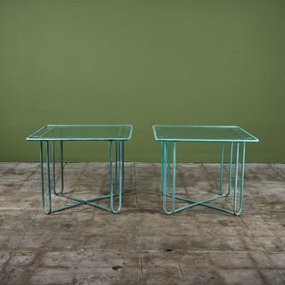 Walter Lamb Verdigris Square Bronze Patio Dining Table for Brown Jordan